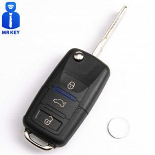 VW Seat Remote Flip Key 1K0959753G with Electronics