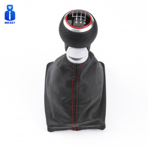 Leather Gear Shift Stick Knob 6 Speeds for Audi