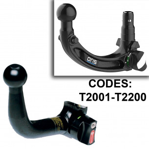 2x Spare key for Bosal AHK Towbar Codes: T2001 - T2200