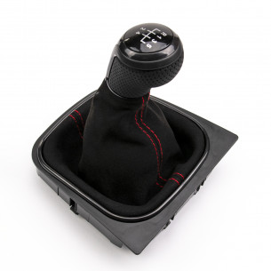 Alcantara Leather Gear Knob Shift Boot 5 Speed For VW