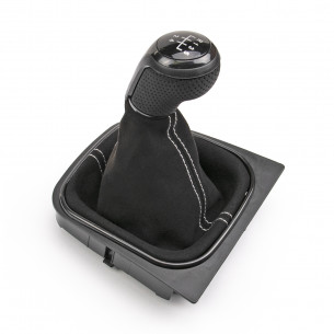 Alcantara Leather Gear Knob Shift Boot 5 Speed For VW