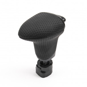 Black Gear Shift Knob Perforated Leather Automatic for Audi