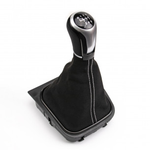 Alcantara Leather Gear Knob Shift Boot 6 Speed For VW