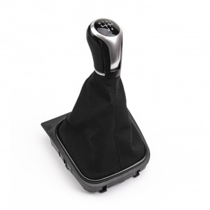 Alcantara Leather Gear Knob Shift Boot 5 Speed For VW