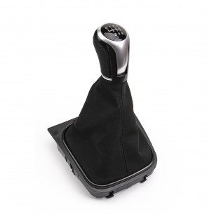 Alcantara Leather Gear Knob Shift Boot 6 Speed For VW