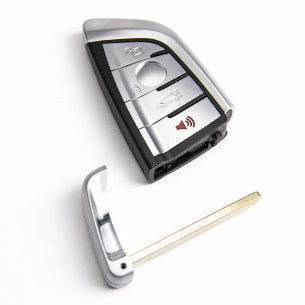 Key Cover for BMW With 4 Buttons Silver