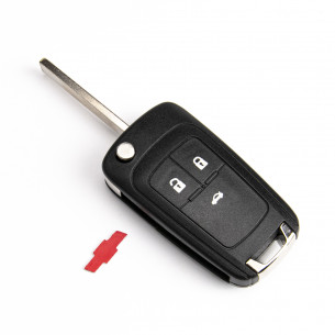 Chevrolet Flip Key Cover With 3 Buttons