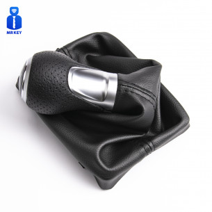 Leather Gear Shift Stick Knob 5 Speed For Audi