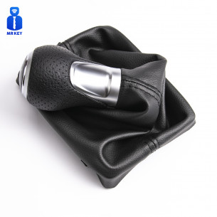 Leather Gear Shift Stick Knob 6 Speed For Audi