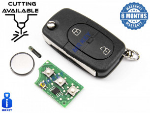Cheie Flip Telecomandă 1J0959753A Cu Electronică pentru VW Skoda