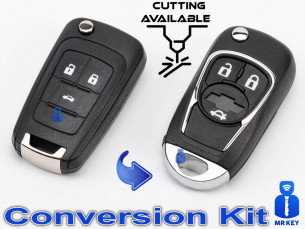 Chevrolet Schlüssel Umbausatz mit 3 Tasten
