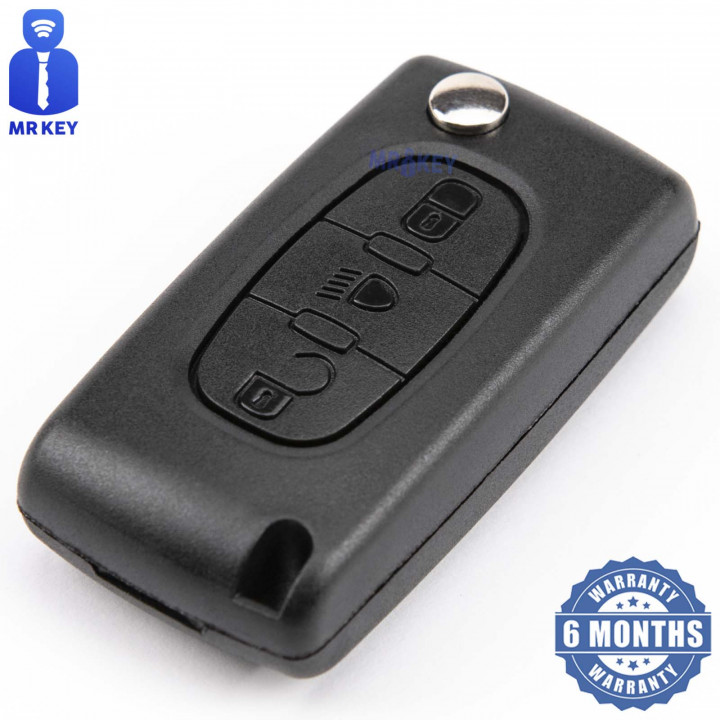 Citroen Flip Key Cover With 3 Buttons