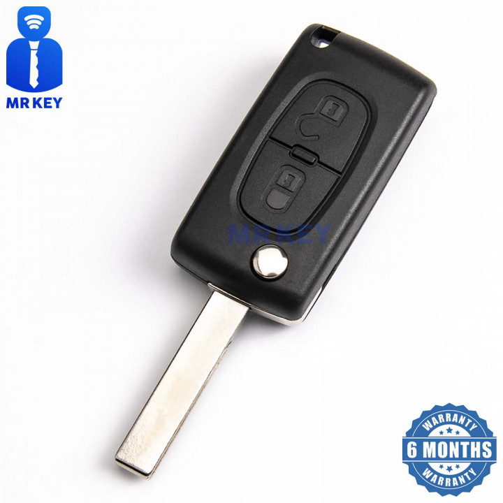 Citroen Remote Flip Car Key 649086 with Electronics