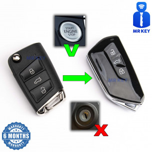Key Cover Conversion Kit With 3 Buttons for VW