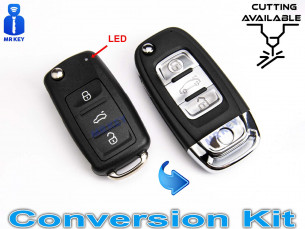 Key Cover Upgrade Kit For VW With 3 Buttons