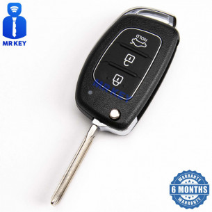 Hyundai Flip Key Cover With 3 Buttons