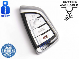 Key Cover for BMW With 4 Buttons Silver