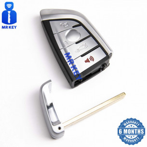 Key Cover for BMW With 4 Buttons Silver