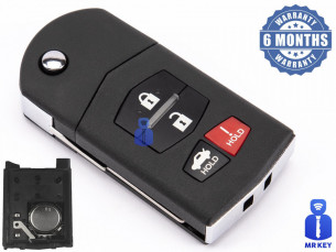 Mazda Flip Key Cover With 4 Buttons