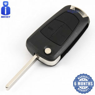 Opel Flip Key Cover With 2 Buttons