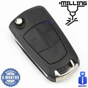 Opel Flip Key Cover With 2 Buttons