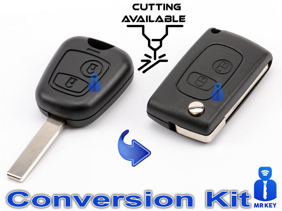Key Upgrade Kit Citroen With 2 Buttons