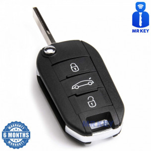 Peugeot Flip Car Key 1608504480 with Electronics