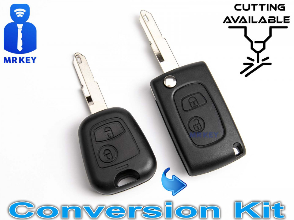Peugeot Flip Key Conversion Kit With 2 Buttons