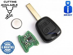 Peugeot Remote Car Key 433Mhz with 2 Buttons and Electronics