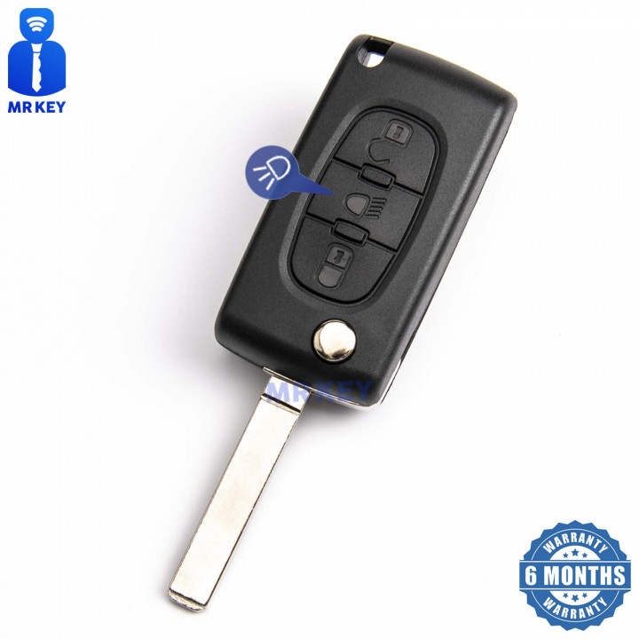 Telecomando chiave per Peugeot 433MHZ ID46 ASK CE0536