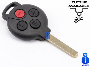 Κέλυφος κλειδιού αυτοκινήτου με 4 κουμπιά για Smart