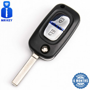 Smart Flip Car Key 433Mhz With 2 Buttons And Electronics