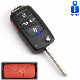 VW Flip Car Key 434Mhz With 5 Buttons and Electronics
