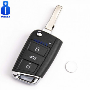 VW Flip Key Case With 3 Buttons