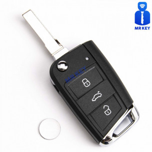 VW Flip Key Case With 3 Buttons