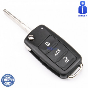 VW Flip Key Shell With 3 Buttons