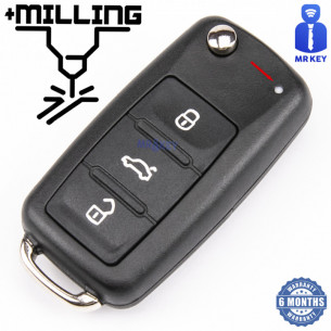 VW Flip Key Shell With 3 Buttons