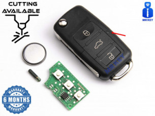 Cheie cu telecomandă 1K0959753G cu electronică pentru VW / Seat / Skoda