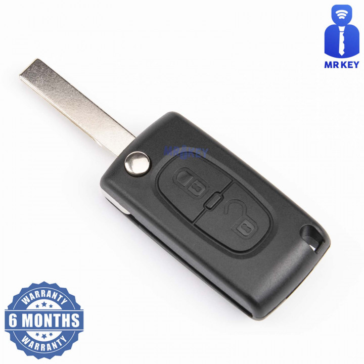 Peugeot Car Key Case with 2 Buttons